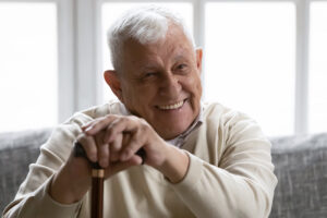 home safety for happy senior man
