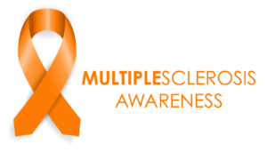 An orange multiple sclerosis awareness ribbon symbolizes the importance of helping people with MS improve quality of life, including implementing MS-friendly home modifications.